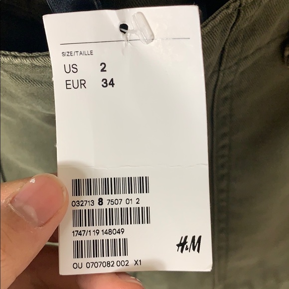 [NWT] H&M Size 2/4 Army Green Pants - Picture 3 of 11